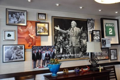 Red Auerbach shrine at Red's