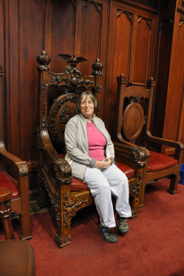 Judy in the Charter Oak Chair