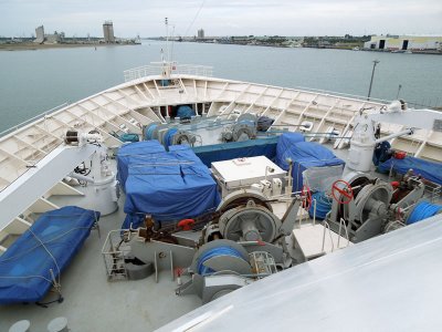 Our stateroom overlooks the bow