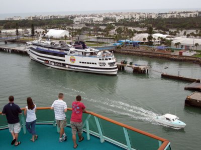 The Monarch dwarfs this casino boat