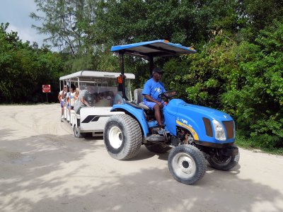 Touring by tractor train