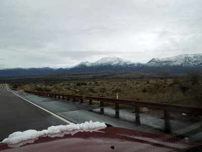Snow on the Mazatzal Mountains