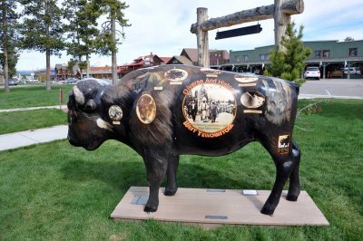 West Yellowstone is full of decorative bison