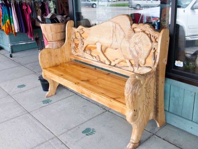Bison bench