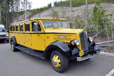A 1930's vintage tour bus, still in use