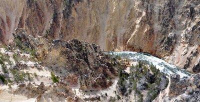 The Yellowstone River carved this canyon
