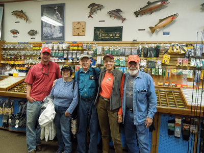 We pose with Andy, our guide and instructor, and Bob Jacklin