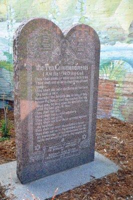 This 3500 pound ten commandments monument created quite a flap