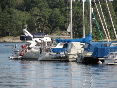 Nynshamn marina on the mainland