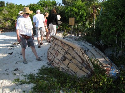 restos de un bote de exiliados cubanos