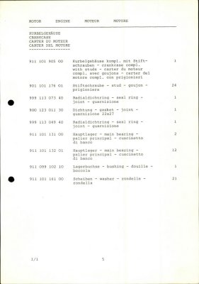 PORSCHE Carrera RSR M 491 1974 Spare Parts List - Page 5