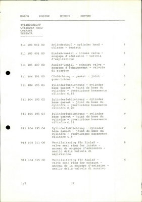 PORSCHE Carrera RSR M 491 1974 Spare Parts List - Page 11