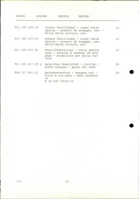 PORSCHE Carrera RSR M 491 1974 Spare Parts List - Page 12