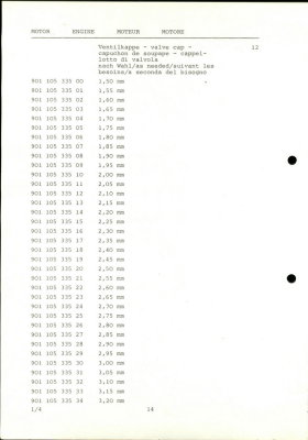 PORSCHE Carrera RSR M 491 1974 Spare Parts List - Page 14