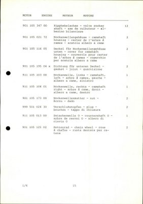 PORSCHE Carrera RSR M 491 1974 Spare Parts List - Page 15