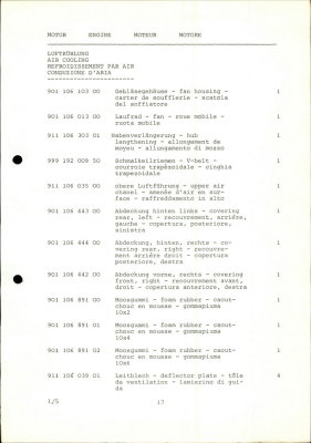 PORSCHE Carrera RSR M 491 1974 Spare Parts List - Page 17
