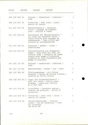PORSCHE Carrera RSR M 491 1974 Spare Parts List - Page 20
