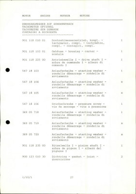 PORSCHE Carrera RSR M 491 1974 Spare Parts List - Page 27
