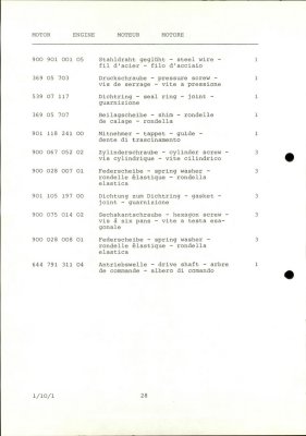 PORSCHE Carrera RSR M 491 1974 Spare Parts List - Page 28