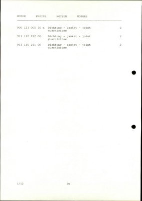 PORSCHE Carrera RSR M 491 1974 Spare Parts List - Page 30