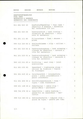 PORSCHE Carrera RSR M 491 1974 Spare Parts List - Page 31