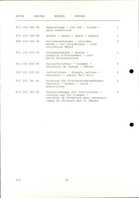 PORSCHE Carrera RSR M 491 1974 Spare Parts List - Page 34