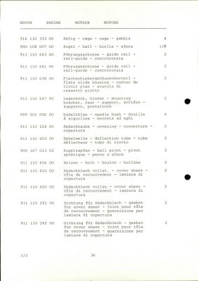 PORSCHE Carrera RSR M 491 1974 Spare Parts List - Page 36