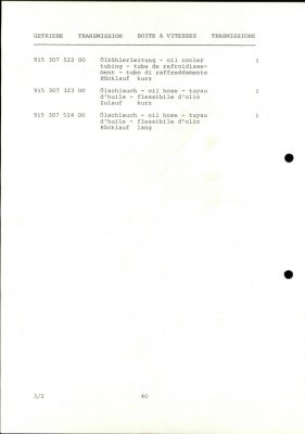 PORSCHE Carrera RSR M 491 1974 Spare Parts List - Page 40