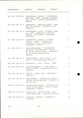 PORSCHE Carrera RSR M 491 1974 Spare Parts List - Page 46