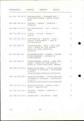 PORSCHE Carrera RSR M 491 1974 Spare Parts List - Page 48