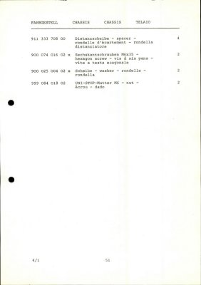 PORSCHE Carrera RSR M 491 1974 Spare Parts List - Page 51