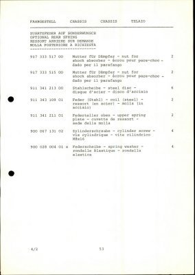 PORSCHE Carrera RSR M 491 1974 Spare Parts List - Page 53