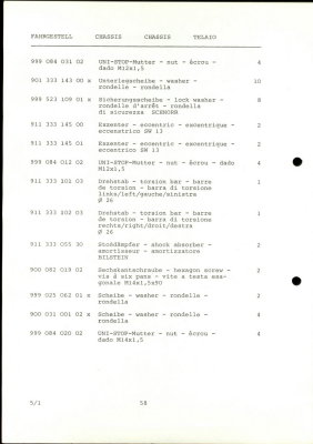 PORSCHE Carrera RSR M 491 1974 Spare Parts List - Page 58