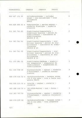 PORSCHE Carrera RSR M 491 1974 Spare Parts List - Page 60