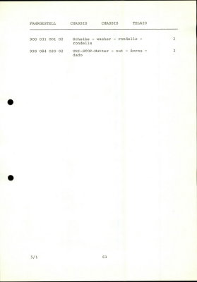 PORSCHE Carrera RSR M 491 1974 Spare Parts List - Page 61