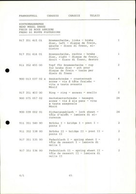PORSCHE Carrera RSR M 491 1974 Spare Parts List - Page 65