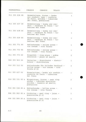 PORSCHE Carrera RSR M 491 1974 Spare Parts List - Page 68