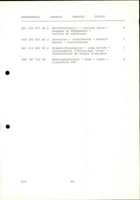 PORSCHE Carrera RSR M 491 1974 Spare Parts List - Page 69