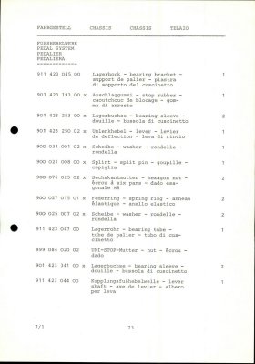 PORSCHE Carrera RSR M 491 1974 Spare Parts List - Page 73