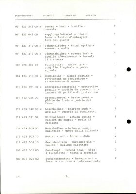 PORSCHE Carrera RSR M 491 1974 Spare Parts List - Page 74