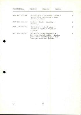 PORSCHE Carrera RSR M 491 1974 Spare Parts List - Page 75
