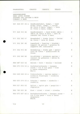 PORSCHE Carrera RSR M 491 1974 Spare Parts List - Page 77