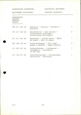 PORSCHE Carrera RSR M 491 1974 Spare Parts List - Page 89