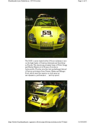 1973 Porsche 911 RSR 2.8 liter sn 9113600705 (Gregg Haywood) - Page 2