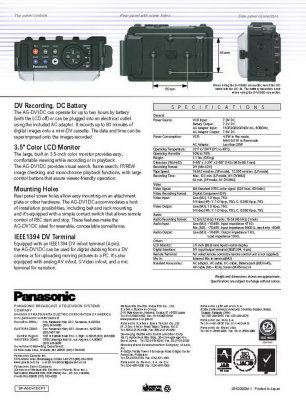 Panasonic AG-DV1DCP - Page 2