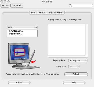 Wacom Tablet Preferences