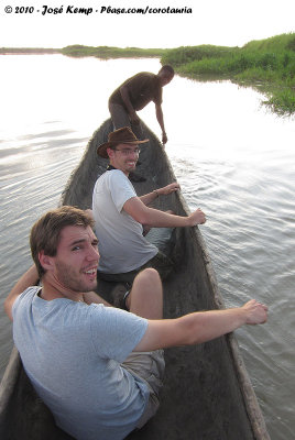 Rick and Daan enjoying the cano ride