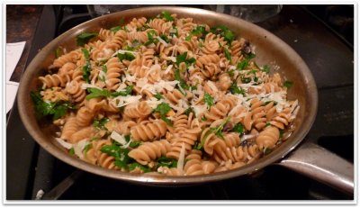 pasta  with clam sauce.