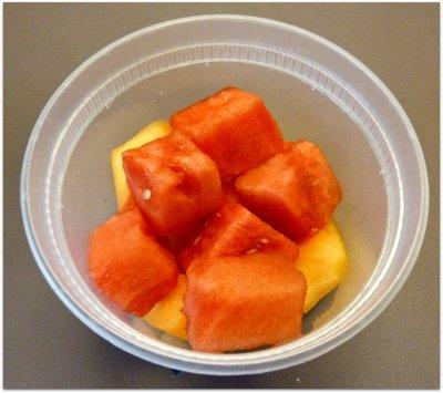 diet lunch 3 watermelon and cantalope.