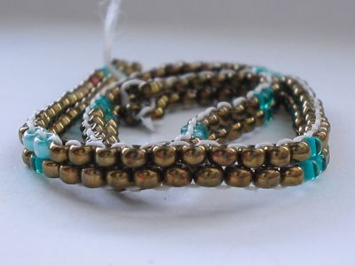 broken single peyote stitch bracelet